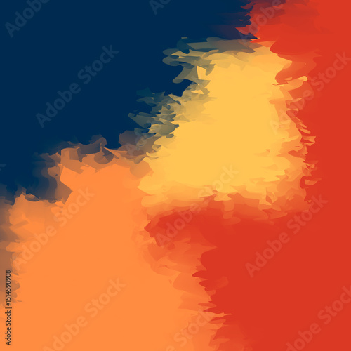 Watercolor brush background, splash paint color pattern, graphic template vector illustration