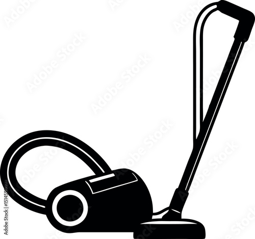Contemporary Vacuum Cleaner Machine Vector Drawing