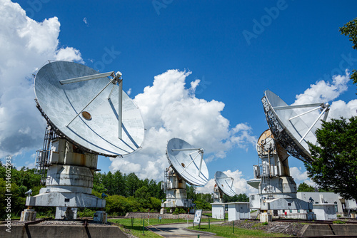 Fototapeta Naklejka Na Ścianę i Meble -  Parabona antenna for receiving radio waves in space at Nobeyama, Nagano Prefecture, Japan.
