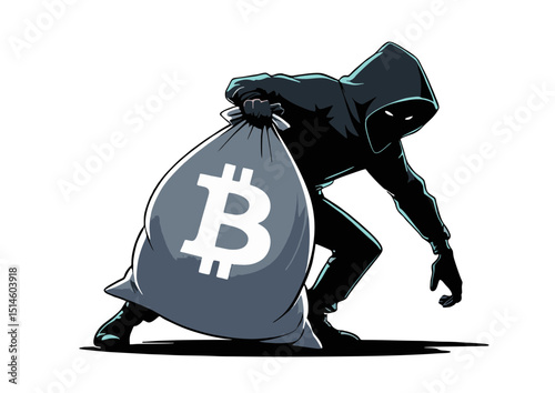 Cryptocurrency Theft A Stealthy Thief Stealing Bitcoin in the Shadows of the Digital World