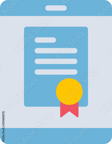 Digital Diploma Flat Icon