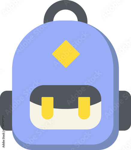 School Bag Flat Icon