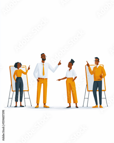 Teamwork Triumphs Diverse Professionals Collaborating on Project Success