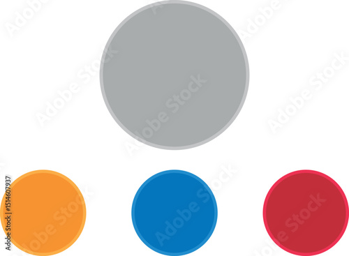 Four color circles arranged in a hierarchical layout.