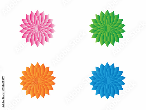 Fototapeta Naklejka Na Ścianę i Meble -  vector set of watercolor flowers