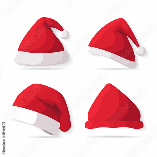 Santa Hats Christmas Icons  Pixel Art Collection for Festive Designs