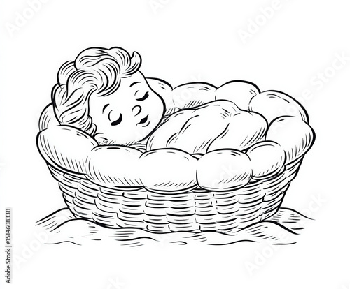 Baby Moses in the basket , ...