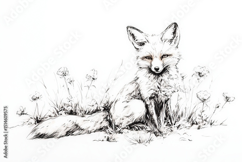 Fox sketch: A cunning repre...