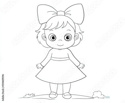 Girl with a big bow and dre...