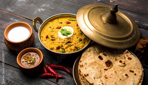 Punjabi Sarson da Saag with Makki di Roti photo