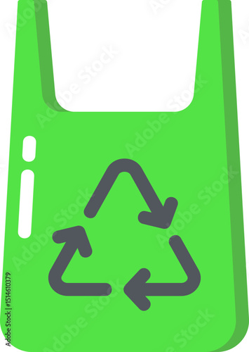 Recycle Bag Flat Icon