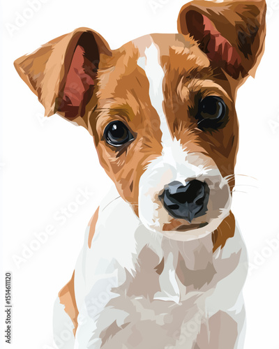 Jack Russell Puppy Charming Canine Portrait Pet Photography