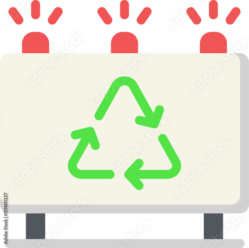 Recycle Sign Flat Icon