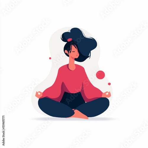 Find Inner Peace Meditation Illustration