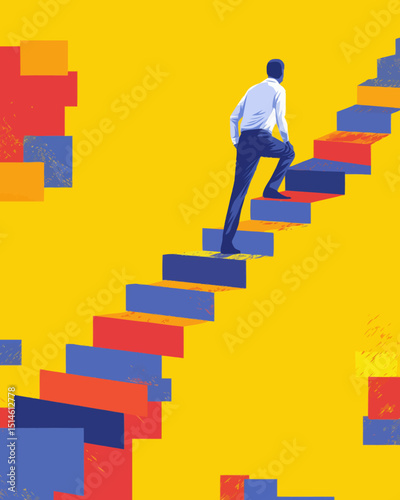 Climbing the Ladder of Success Achieving Business Goals  Career Advancement