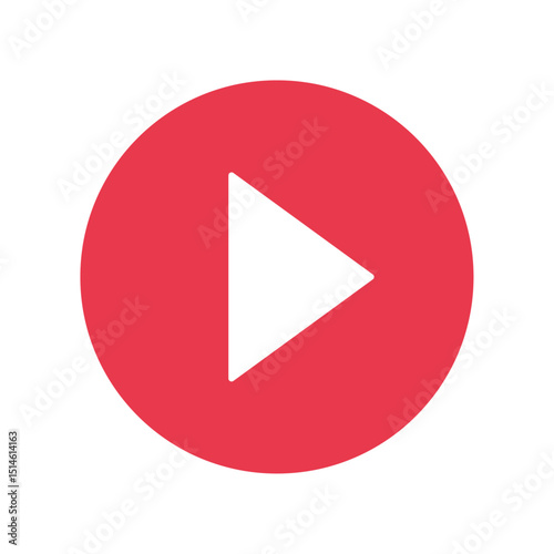 再生ボタンのベクターイラスト：動画・メディアアイコン - Play Button Vector Illustration: Video and Media Icon