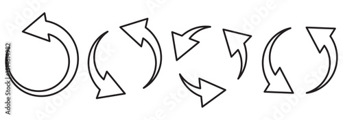фотографія Circle arrow icon set