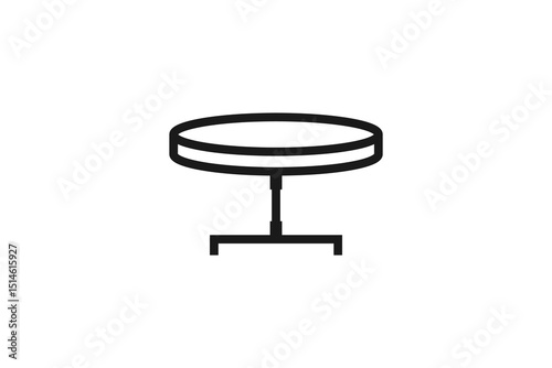 round table icon line design