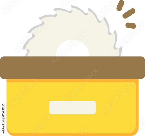 Circular Saw Flat Icon