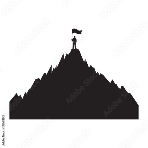 Mountain Logo Design Vector, Mountain silhouette Vector, Hill Logo Design