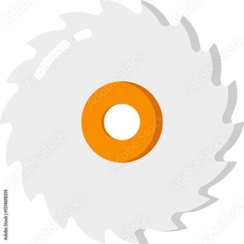 Circular Saw Flat Icon