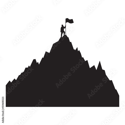 Mountain Logo Design Vector, Mountain silhouette Vector, Hill Logo Design