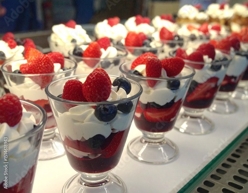 adorable mini ice cream sundaes with toppings served in small cups