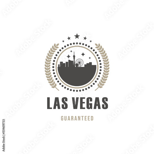 Fun vector design of Las Vegas city silhouette suitable for stickers or prints	