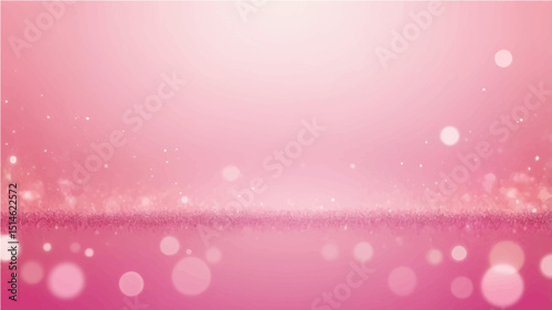 Bright pink valentine's day background with sparkling hearts and bubbles, perfect for a love-themed design