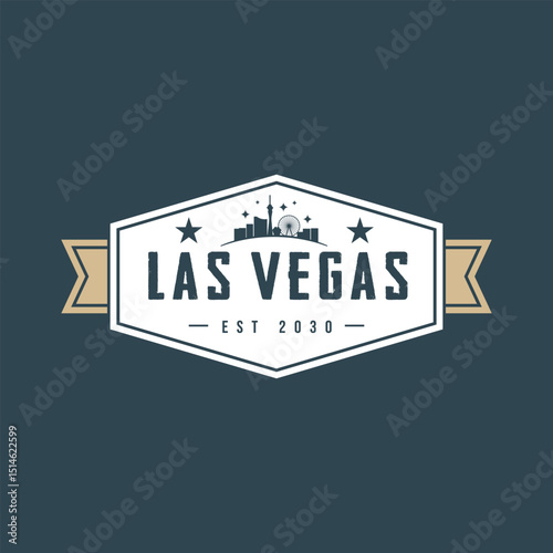 Fun vector design of Las Vegas city silhouette suitable for stickers or prints	