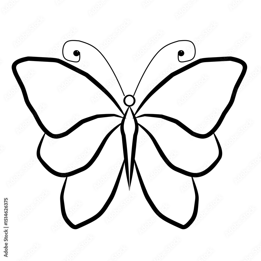 Naklejka premium butterfly illustration