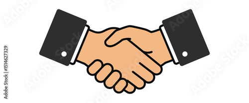 Business handshake icon illustrating agreement and collaboration successfully