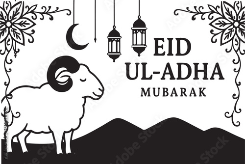 Eid ul adhaEid ul Adha Vector File – Islamic Festival Design for Digital and Print Use