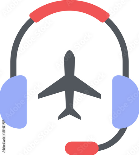 Flight Customer Service Flat Icon