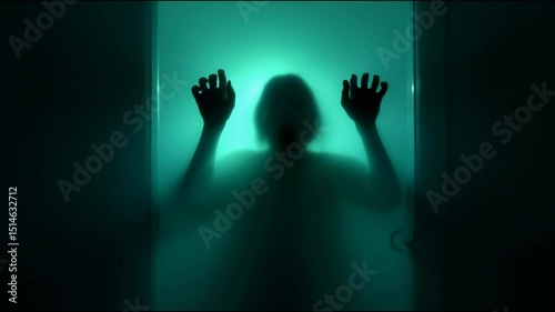 Screaming Shadow – Horror Silhouette Behind the Glass
for Halloween meme