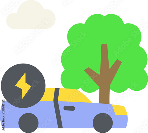 Clean Electric Flat Icon