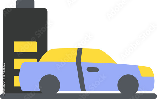 Car Battery Flat Icon