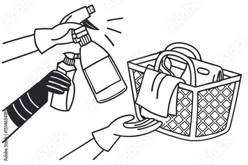 Hand drawn vector illustration set of old man fashion sketch with business symbol design