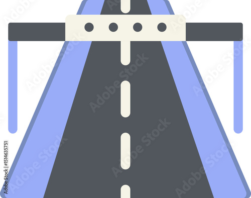 Paid Road Flat Icon