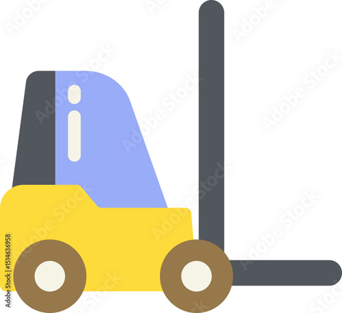 Forklift Flat Icon
