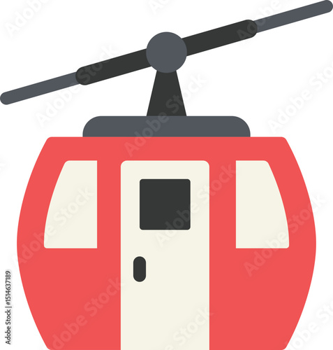 Cable Car Flat Icon