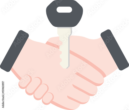 Hand Key Flat Icon