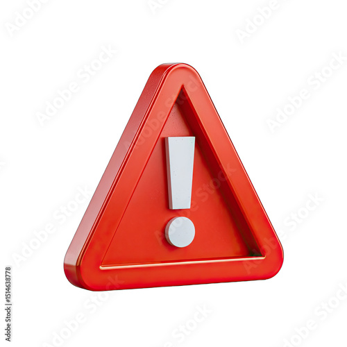 Red triangular warning sign with exclamation point