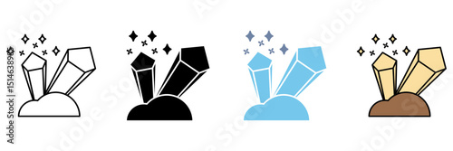 GEM concept line icon. Simple element illustration.