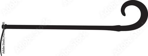 Silhouette of a Traditional Sickle Harvesting Tool
