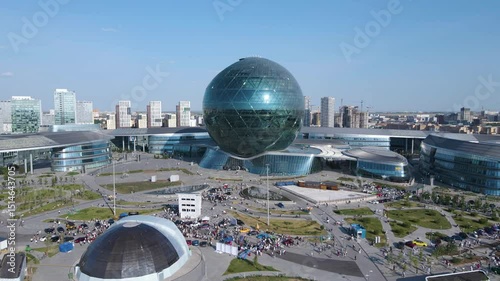 Drone view of Expo in Astana, Kazakhstan