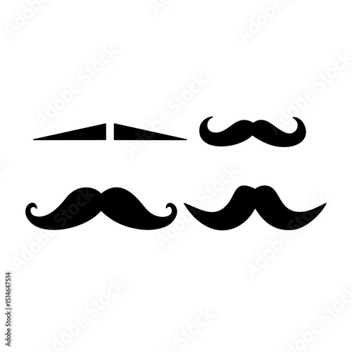 mustache vector silhouette illustration