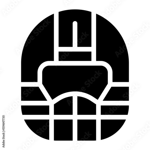 catcher mask glyph icon