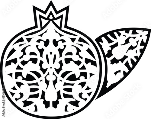 Grenade is an Azerbaijani fruit with ornaments