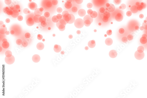 Red bokeh shining effect. Bokeh light glowing on transparent background. Blurred bokeh for festive decoration, poster, greeting, card, celebration design elements. PNG